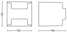 Philips 17321/93/16 - Kültéri fali lámpa MYGARDEN GRASS 2xLED/4,5W/230V IP44