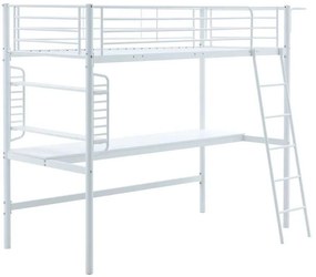 Joliet íróasztalos emeletes ágy 90 x 200 cm, fehér