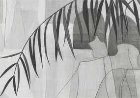 Fotótapéta Flizelin az Otthon szobájába 3D Absztrakt pálma 312x219 Ragasztó