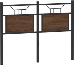 vidaXL barna tölgy színű szerelt fa és acél csere fejtámla 120 cm