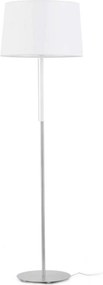 Faro Volta állólámpa, fehér, matt acél, textil ernyő, E27, 15 W, Ip
