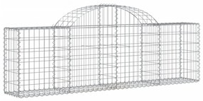 vidaXL íves horganyzott vas gabion kosár 200x30x60/80 cm