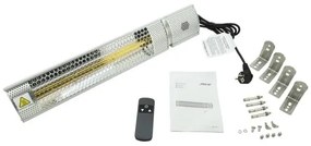 Infravörös fűtő 1000/2000W/230V IP55 + távirányító