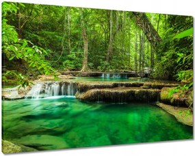Vászonkép 100x70 Erawan vízesés Thaiföld