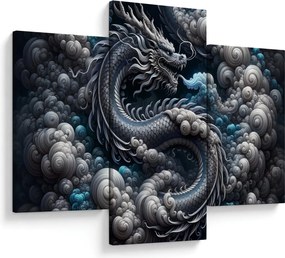 Kép – Sárkány a füstben (90x60 cm)