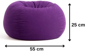 EMI gömb formájú lila velúr babzsákfotel