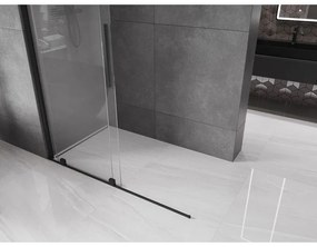Mexen Velar, nyílásba tolóajtó Walk-In 140 cm, 8 mm átlátszó üveg, fekete matt, 871-140-000-03-70