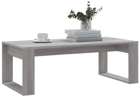 Szürke sonoma szerelt fa dohányzóasztal 102x50x35 cm