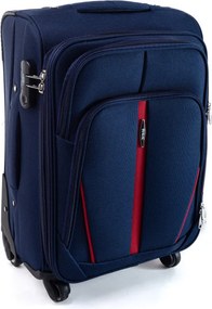 Sötétkék szövet utazóbőrönd „Practical” - M méret