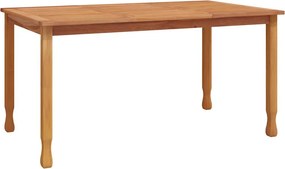 vidaXL tömör tíkfa kerti étkezőasztal 150 x 90 x 75 cm
