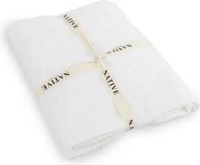 Fehér egyszemélyes len ágyneműhuzat 135x200 cm Blanco – Native Natural