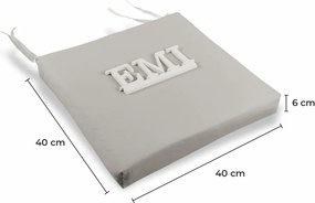 EMI világosszürke székpárna 40x40 cm