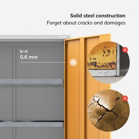 MARIA VEGYSZERSZEKRÉNY, 900 x 1850 x 400 mm, szürkéssárga