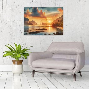 Üveg kép - Kilátás a partról (70x50 cm)