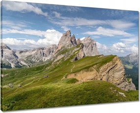 Vászonkép 70x50 Egy nap a hegyekben Hegyek Kilátás