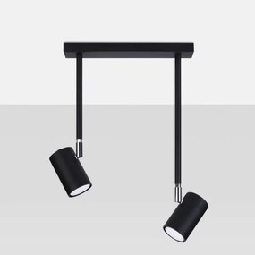 Sollux SL.1075 - Csillár rúdon NORANO 2xGU10/40W/230V fekete