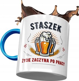 Kék bögre Stanislaw Staszek Férj kolléga számára, fényképes nyomtatással