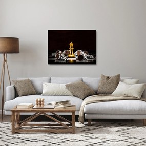 Kép - Sakkfigurák (üvegen) (70x50 cm)