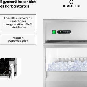 Klarstein Powericer XXXL, jégkocka készítő, ipari berendezés légkocka gyártáshoz, 260 W
