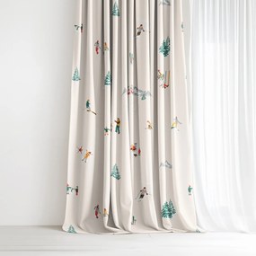Goldea karácsonyi pamut drapéria - téli örömök 220x150 cm