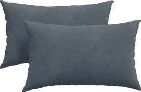 vidaXL Kanapé párnák 2 pcs Sötétszürke 50 x 30 cm Bársonyos szövet
