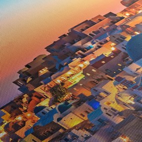 Kép - Santorini alkonyatkor (120x50 cm)