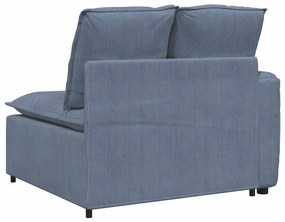 kék moduláris kanapé karfás végmodul párnákkal 100 cm