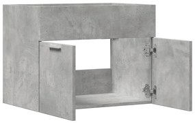 betonszürke szerelt fa mosdószekrény 60 x 38,5 x 46 cm