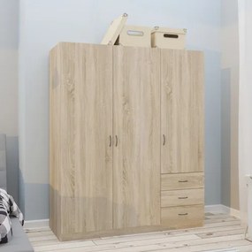 GAYA Gardróbszekrény Tölgy Színben 146 cm.