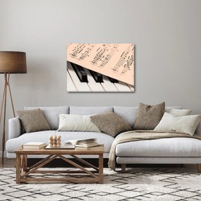 Zongora hangjegyekkel képe (70x50 cm)