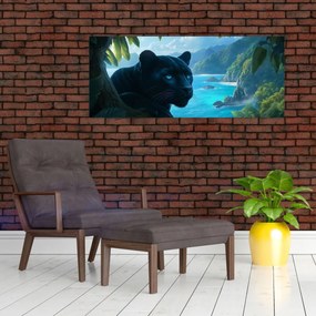 Kép - Fekete párduc a dzsungelben (120x50 cm)