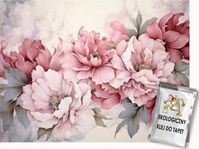 Fotótapéta Flizelina Természet Virágok Rózsaszín Bazsarózsa Peonie Rózsa 200x140 ragasztó