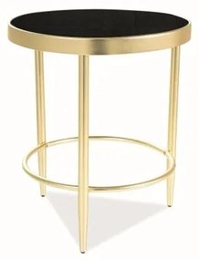 Mystic II dohányzóasztal, fekete / arany