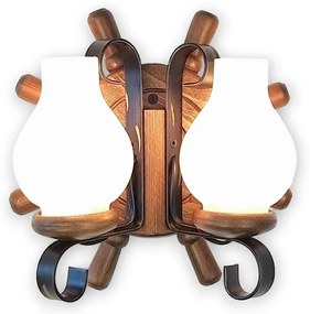 Brilagi - Fali lámpa TIMONA 2xE14/40W/230V bükkfa/dió