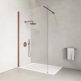 Walk-in Rose Gold zuhanyfal 90, 200cm, 8mm, NANO