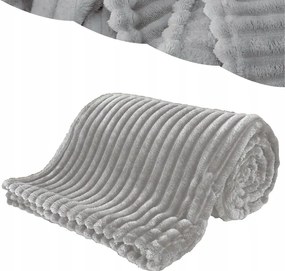 Takaró 200x220 Mikroszálas Dombornyomott Vastag Meleg Ágytakaró Szürke
