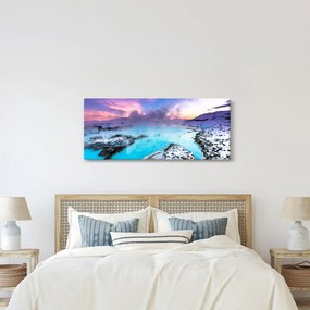 Kép - kék lagúna, Izland (120x50 cm)