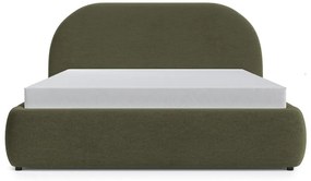 Franciaágy 180 cm Olivo P (ágyráccsal) (tárolóhellyel) (zöld + fekete). 1100396