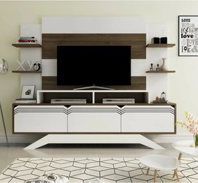 Delpi Walnut and White TV-fal
