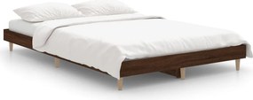 vidaXL barna tölgy színű szerelt fa ágykeret matrac nélkül 120x190 cm