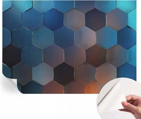 Fotótapéta Öntapadós tapéta a szobába Kék hexagonok 208x146 cm