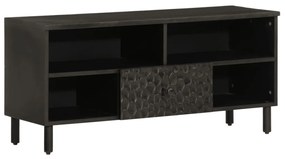 fekete tömör mangófa TV-szekrény 100 x 33 x 46 cm
