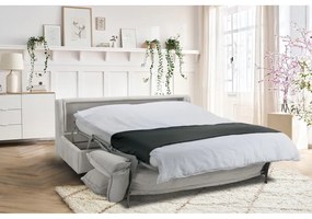 Bézs kordbársony kinyitható kanapé 184 cm Isadora – Bobochic Paris