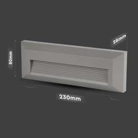 LED Kültéri lépcsővilágítás LED/3W/230V 4000K IP65 szürke