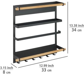 Wenko Magna fali konyhai szervező, fekete
