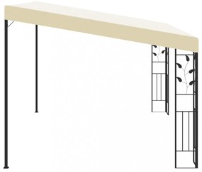 vidaXL krémszínű falra szerelhető pavilon 4 x 3 x 2,5 m
