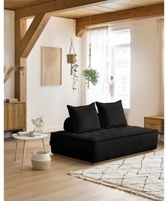 Fekete zsenília kanapé 175 cm Elisa – Bobochic Paris