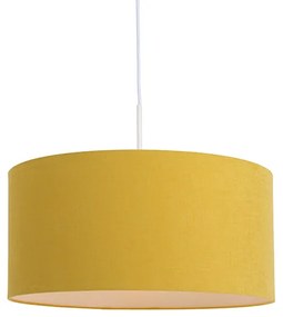 Fehér függőlámpa, sárga árnyalattal, 50 cm - Combi 1