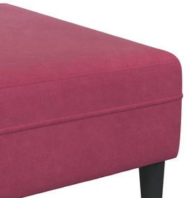 Bársony Kanapé párnával 3 pcs Bordó 208 cm Bársony