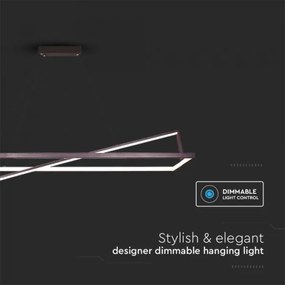 LED Dimmelhető csillár zsinóron LED/45W/230V 3000K 114 cm fekete
